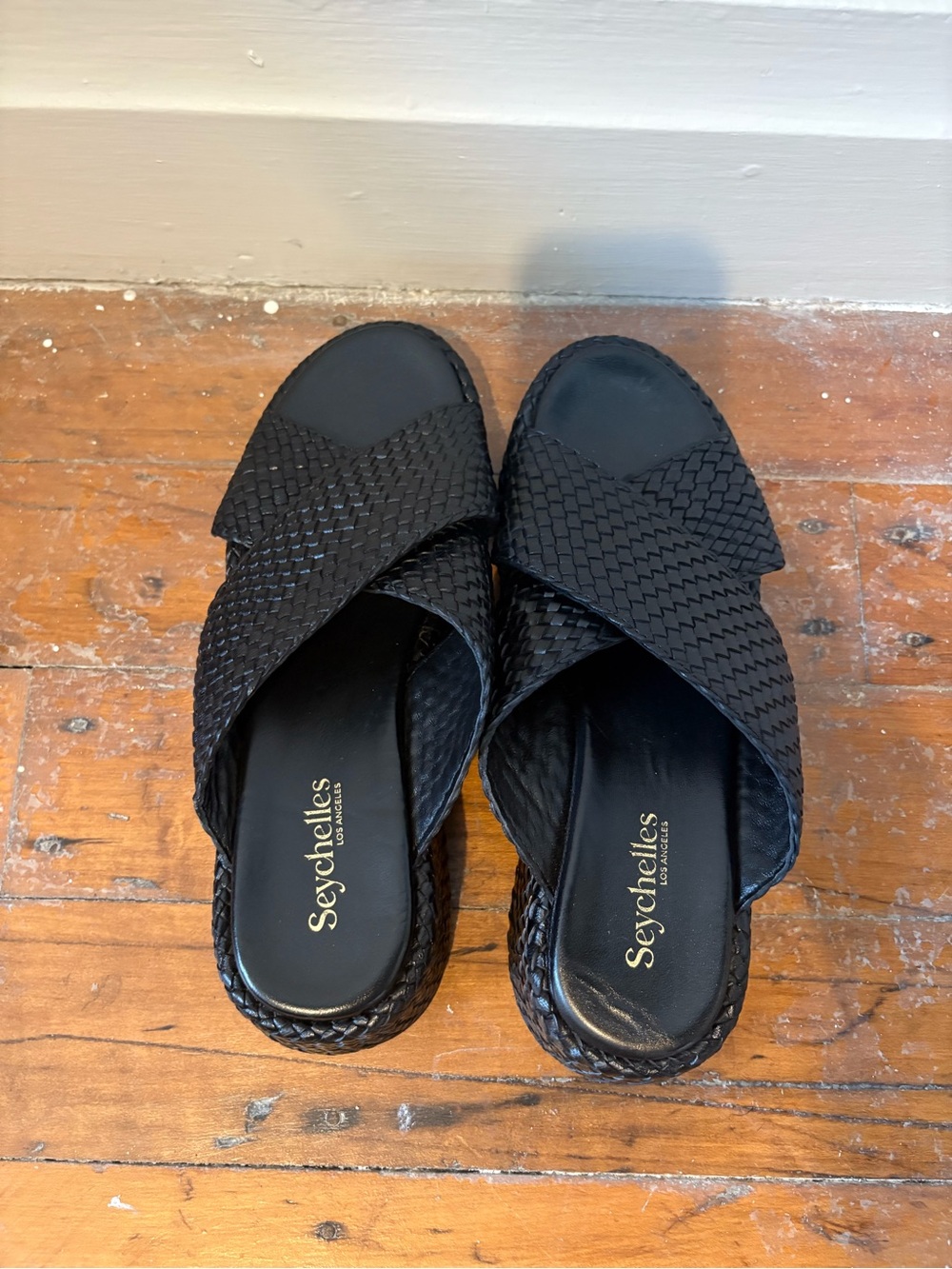Seychelles Black Woven Slide Sandals - Picture 6 of 6